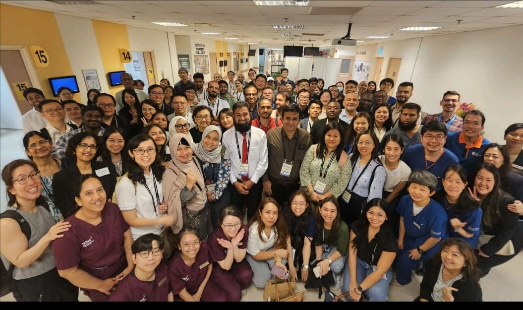 Professional group photo at medical event