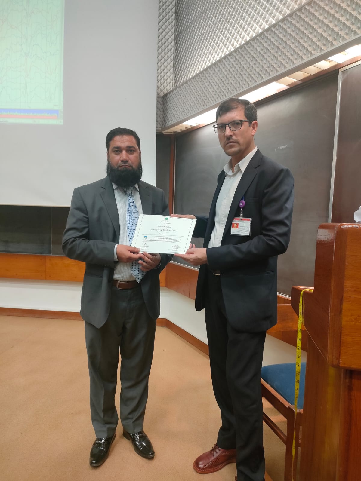 Academic certificate presentation