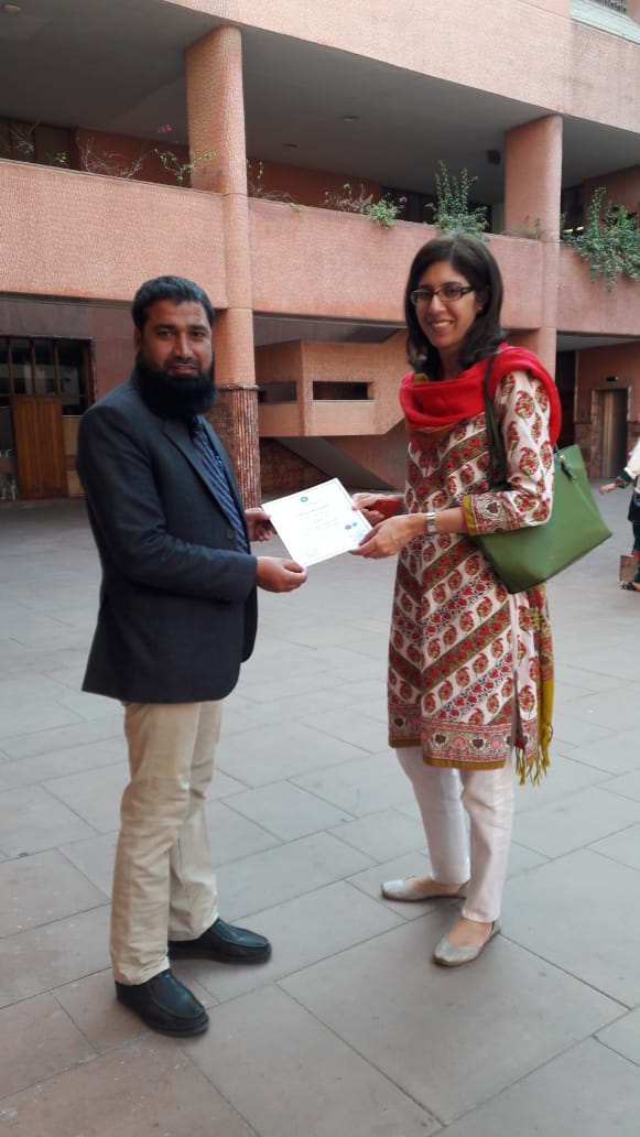 Certificate handover outdoors