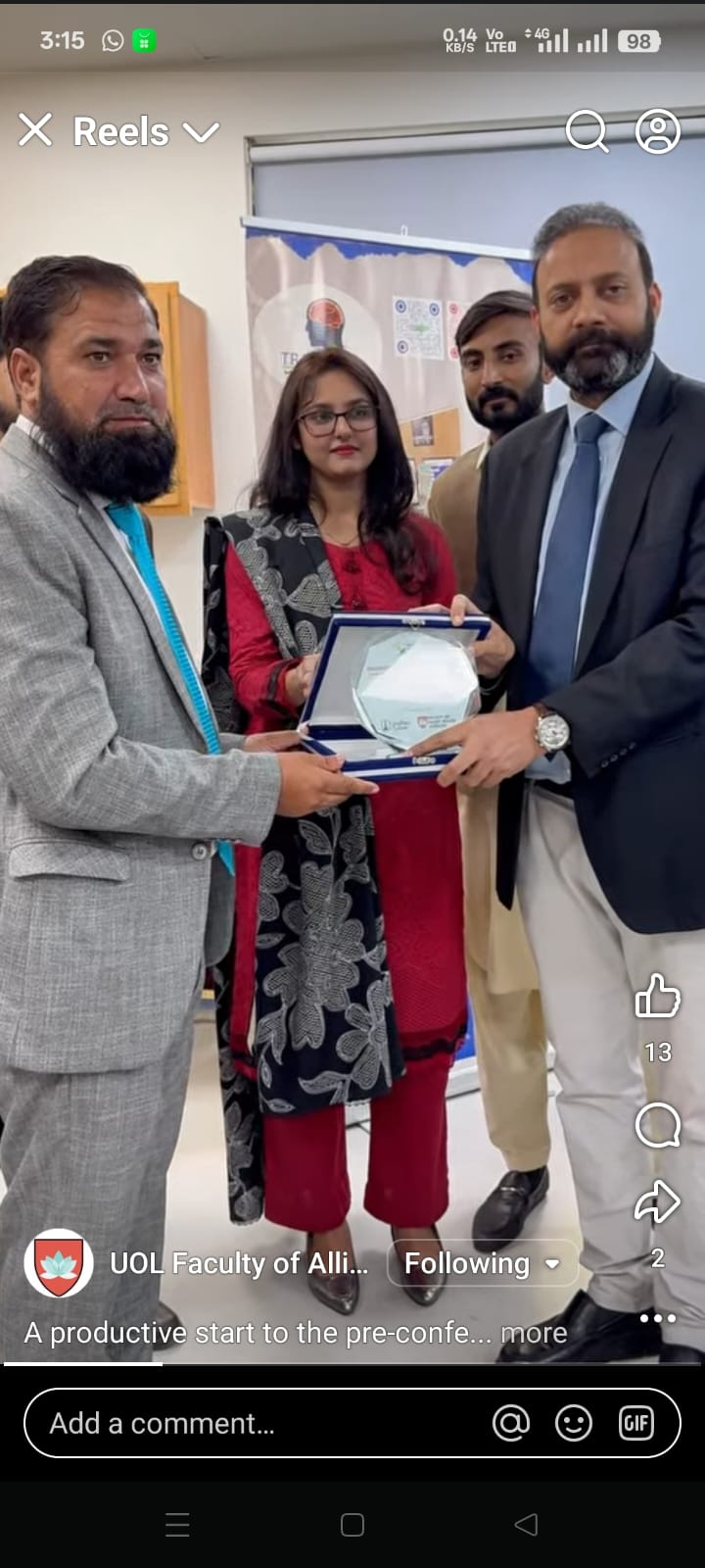 Conference recognition photo